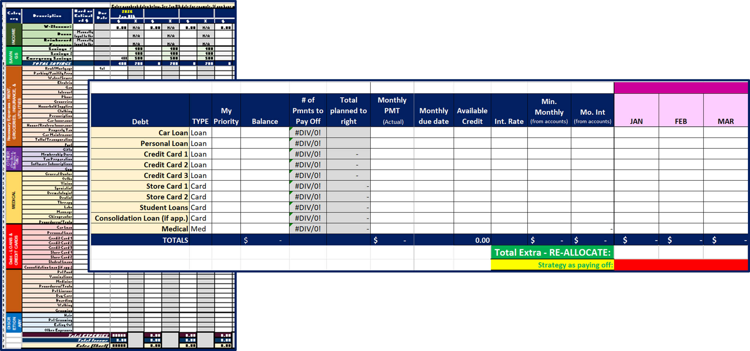 Budget & Bill Pay Tracker (Basic Version)