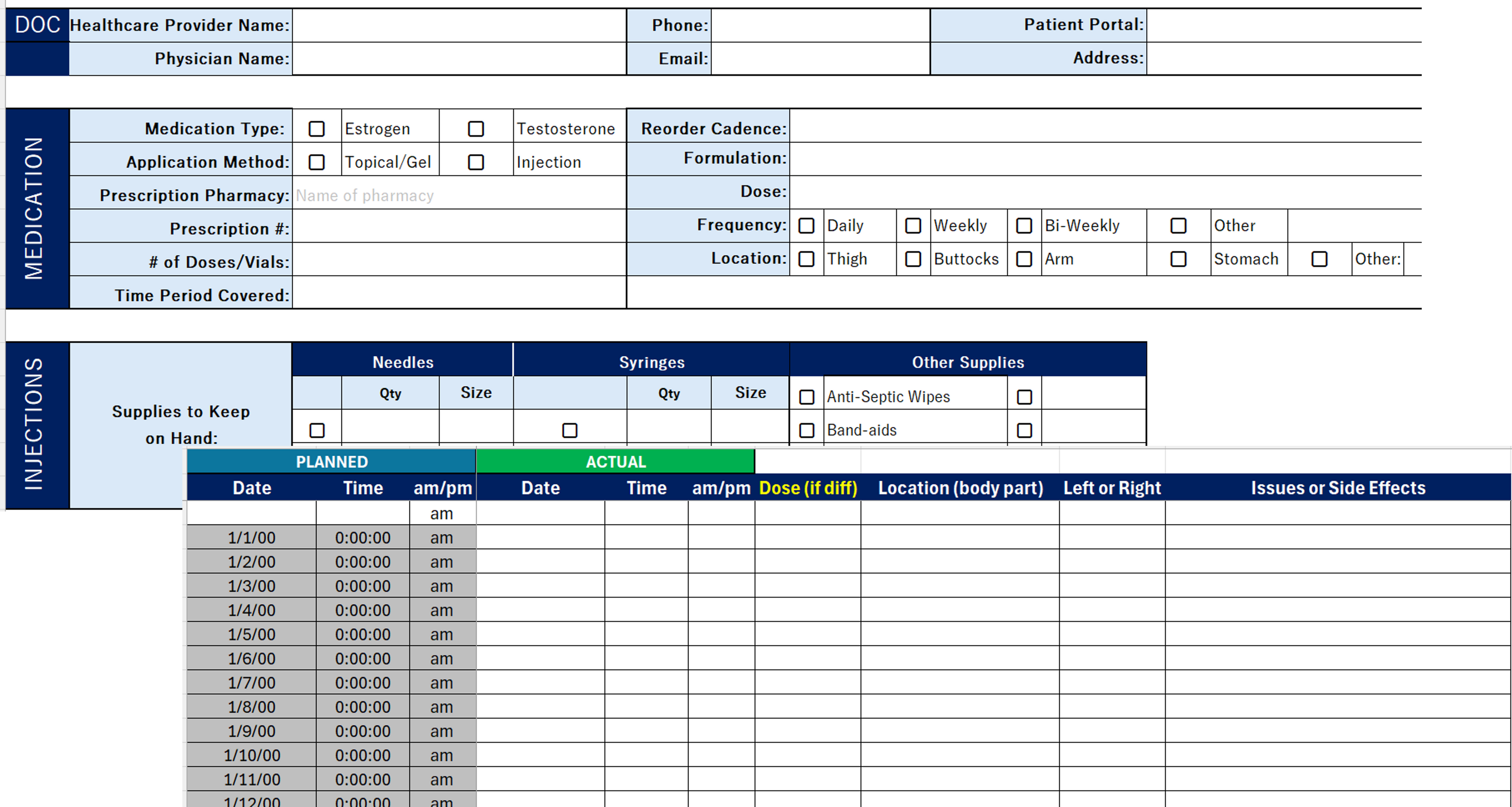 Hormone Therapy Tracker